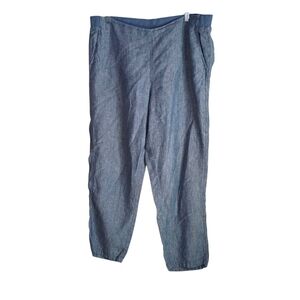J Jill -Casual 100% Linen Blue Pant - Size LP
